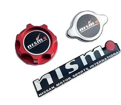 Radiator Cap + Oil Cap Red Bdc Style For Nissa Nismo 300 350z 370z Engine Jdm  • $36.95