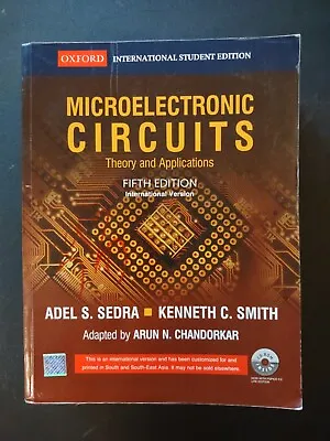 MICROELECTRONIC CIRCUITS THEORY APPLICATIONS 5ED Sedra & Smith W/ CD. See Notes. • $20