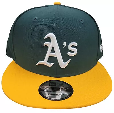 Men's New Era 9Fifty Oakland Athletics Green/Gold/White MLB Custom Snapback • $29.95