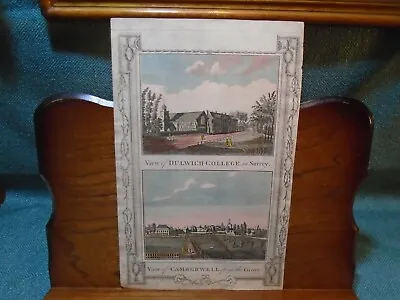 £15 • Buy 18th Century Copper Engraved Print - View Of Dulwich College + Camberwell