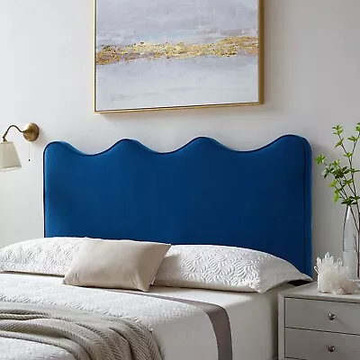 Modway Athena Performance Velvet Twin Headboard In Navy • $89.17