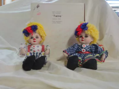 Marie Osmond Fine Porcelain Twins Dolls Rosie & Rags Clowning Around Rare~#403 • $80