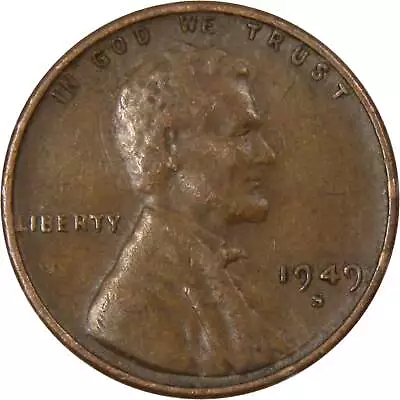 $5.25 • Buy 1949 S Lincoln Wheat Cent AG About Good Bronze Penny 1c Coin Collectible