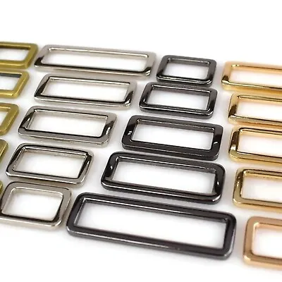 Metal Rectangle D Rings - Solid Cast Loops For Webbing - 18 25 33 38 50 Mm • £3.05