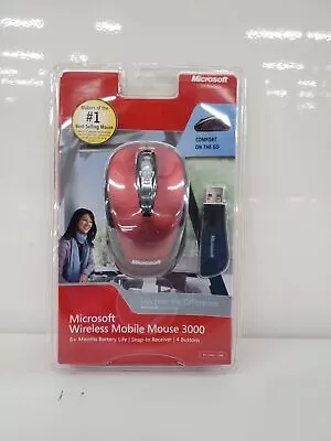 Microsoft Wireless Mobile Mouse 3000 -Red New • $9.99