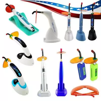 Lot US Dental 10W Wireless Cordless LED Curing Light Lamp 2000mw Cure Optional • $23.99