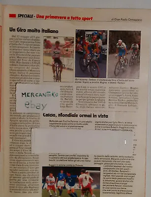 Clipping Tour Of Italy 1997 Marco Pantani Gianni Bugno Pavel Tonkov Cycling • £5.13