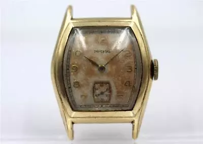 Vintage Imperial 17 Jewel Model 144 Tropical Dial Mens Dress Wristwatch • $9.99