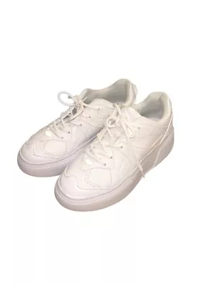 Zara White Fashion Casual Platform Athletic Sneakers - EU 39 / US 8-8.5 • $40