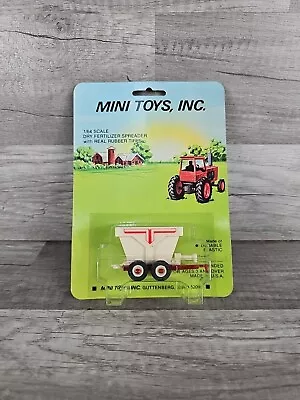 DRY FERTILIZER Spreader W Real Rubber Tires Mini Toys Inc. 1/64 Plastic VTG • $15.99