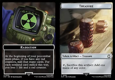 MTG Fallout TOKEN Radiation #0022 Treasure #0018 • $0.99