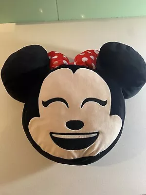 Minnie Mouse Winking Face Disney Emoji Pillow Plush 12  X 14  • $13.59