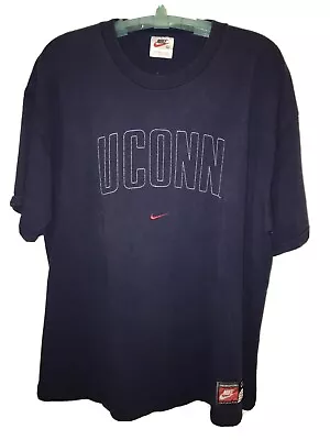 Nike UCONN Graphic T-Shirt XL Men’s Blue White Red Collegiate Husky Huskies Tee • $14.95