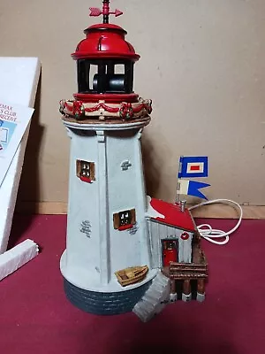 Lemax Village Collection Porcelain Light House With Beacon That Lights Up. • $20