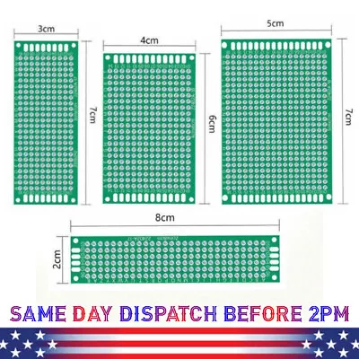 FR-4 Double-sided Prototype PCB Printed Circuit Board (1.6mm Thickness) Pieces • $3.10