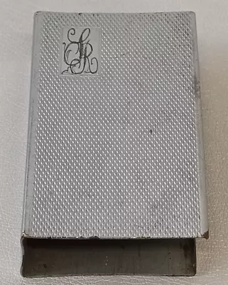 £10 • Buy Vintage Metal Matchbox Holder Engine Turned Made In England Inscribed S R