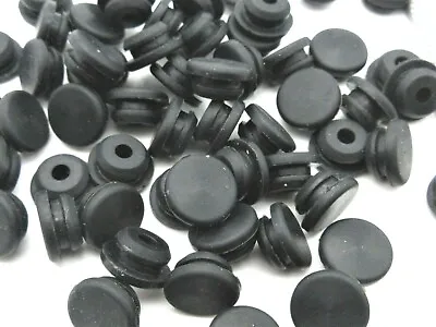 5/16” Solid Rubber Grommet Without Hole  7/16” Dia  1/16” Panel   25 Per Pack • $12.79