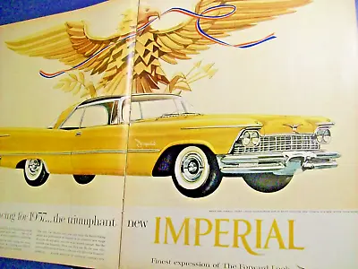 1957 Chrysler Imperial Large-mag 2-pg Car Ad - ...the Triumphant New Imperial  • $8.95
