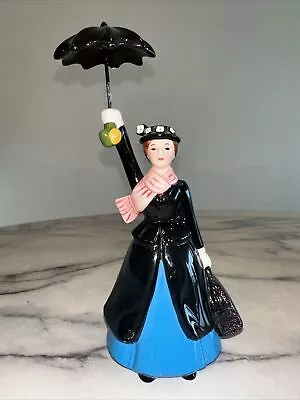 RARE Disney Store Mary Poppins Ceramic Figurine W/ Umbrella Vintage 8  • $49.90
