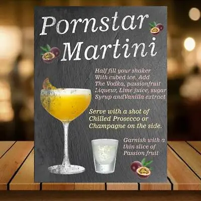 £4.99 • Buy Pornstar Martini Cocktail Metal Wall Bar Sign Plaque Pub Beer Garden MAN CAVE