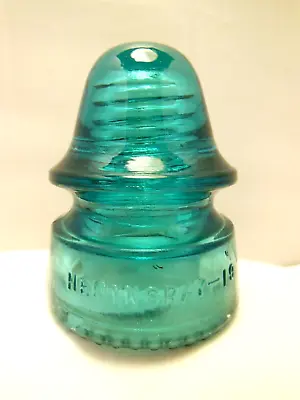 Vintage Hemingray-19 Glacier Blue Glass Insulator #1 • $10