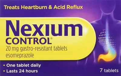 Nexium Control 20 Mg Gastro Resistant Heartburn Acid Reflux 7 Tablets Long Expry • £6.25