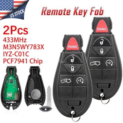 2 For 2008 2009 2010 2011 2012 2013 2014 Dodge Challenger 5B Remote Car Key Fob • $14.75