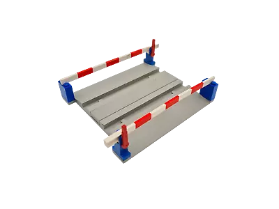 Lego® 12V 4.5V TRAIN Railway Level Crossing With Barriers GREY BLUE • $28.55