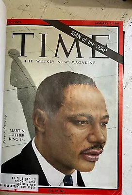 83 Time Bound Mag Book Jan Feb Mar 1964 Martin Luther King Jr.; Man Of Year • $365