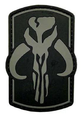 Mandalorian Skull Bounty Hunter Patch [3D-PVC-Hook Fastener -MB10] • $7.99