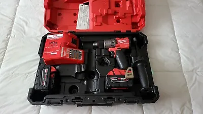 Milwaukee ‎Fuel 2804-22 18V Cordless Hammer Drill Kit 5.0 Battery Charger & Case • $260