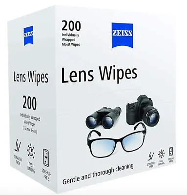 £0.99 • Buy Zeiss Optical Moist Lens Cleaning Wipe Glasses Camera Phone Screen 1 - 400 Wipes