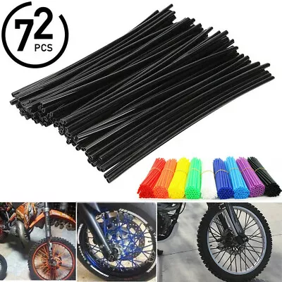 72Pcs Motorcycle Dirt Bike Spoke Skins Covers Wraps Wheel Rim Guard Protector AU • $9.90