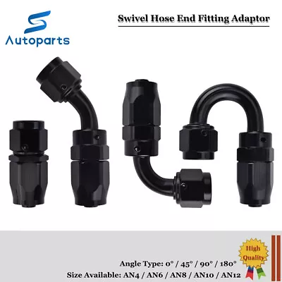 $6.45 • Buy AN4/AN6/AN8/AN10/AN12 Swivel Hose End Fitting Adapter For Oil/Fuel/Gas Hose Line