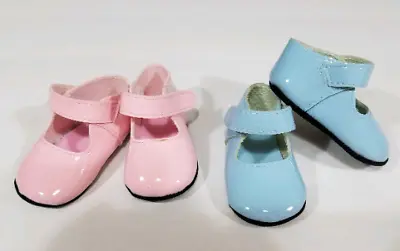 2 Pairs Dress Shoes In Pink And Light Blue - Made To Fit American Girl Dolls • $9.99