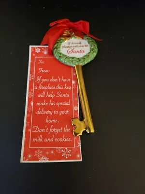 Christmas Holiday  Santa's Magic Key  Golden Ornament - 5  • $8.99