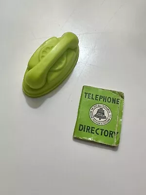 Vintage Barbie MOD Neon Green Telephone With Directory 1969 • $8