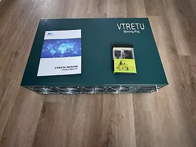 VTRETU Crypto Mining Rig 8 Cooling Fans GPU Slot Motherboard 2000W PSU Rtls $500 • $199.99