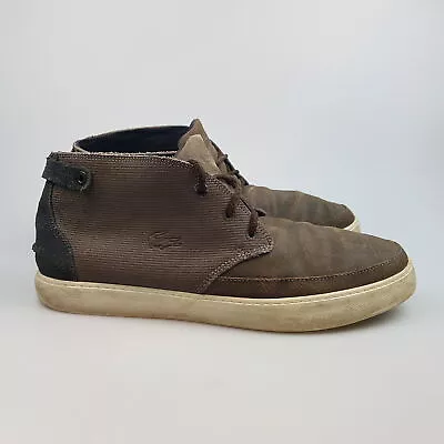 Men's LACOSTE 'Clavel M 316' Sz 10 US Shoes Grey Suede Mid | 3+ Extra 10% Off • $34.99