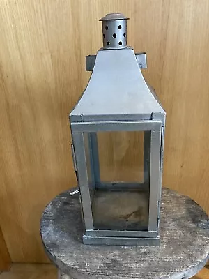 Metal Candle Lantern 38cms High Handle Missing. • £1.49
