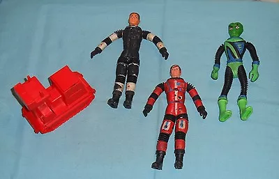 Vintage MAJOR MATT MASON LOT X3 Figures & Red Vehicle • $135