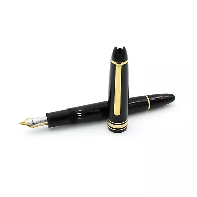 Montblanc Meisterstuck Fountain Pen 146 Legrand Black 14K Gold Med Pt In Box * • $495