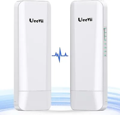 Ueevii Wireless Wifi Bridge Point To Point 5.8G Outdoor Bridge 3KM 2 RJ45 Port • $96.57