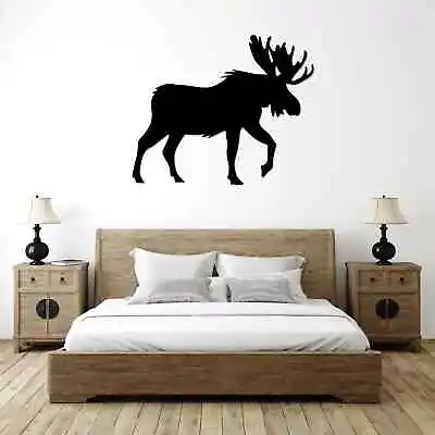 Wall Art Home Decor Metal Acrylic 3D Silhouette Poster USA Crossing Moose • $91.52