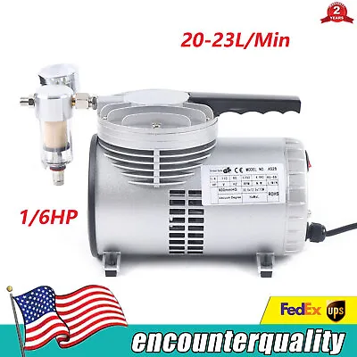 HVAC Diaphragm Vacuum Pump Lab Oil-free Mute Suction Vacuum Pump 20-23L/min • $64.60