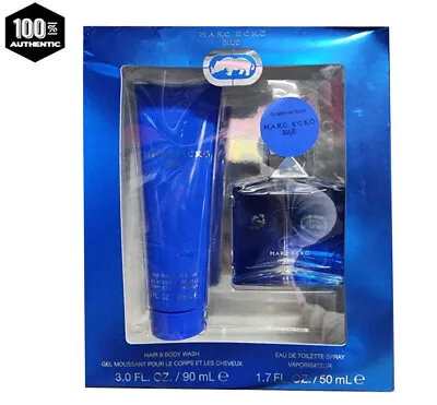 Marc Ecko Blue 2 PC Gift Set For Men- 1.7 Oz EDT Sp+3.0 Oz Hair & Body Wash • $27.99