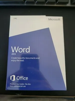 Microsoft Word 2013 Key Card • $88