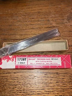 Vintage Starrett Thickness Gauge Machinest Tool Unopened 172BT • $50