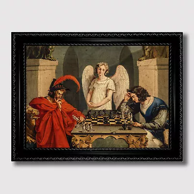 Faust And Mephistopheles Playing Chess. • $40