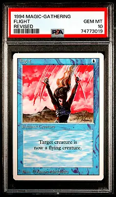 1994 MTG Magic The Gathering Revised Flight PSA 10 Gem Mint POP 6 • $127.49